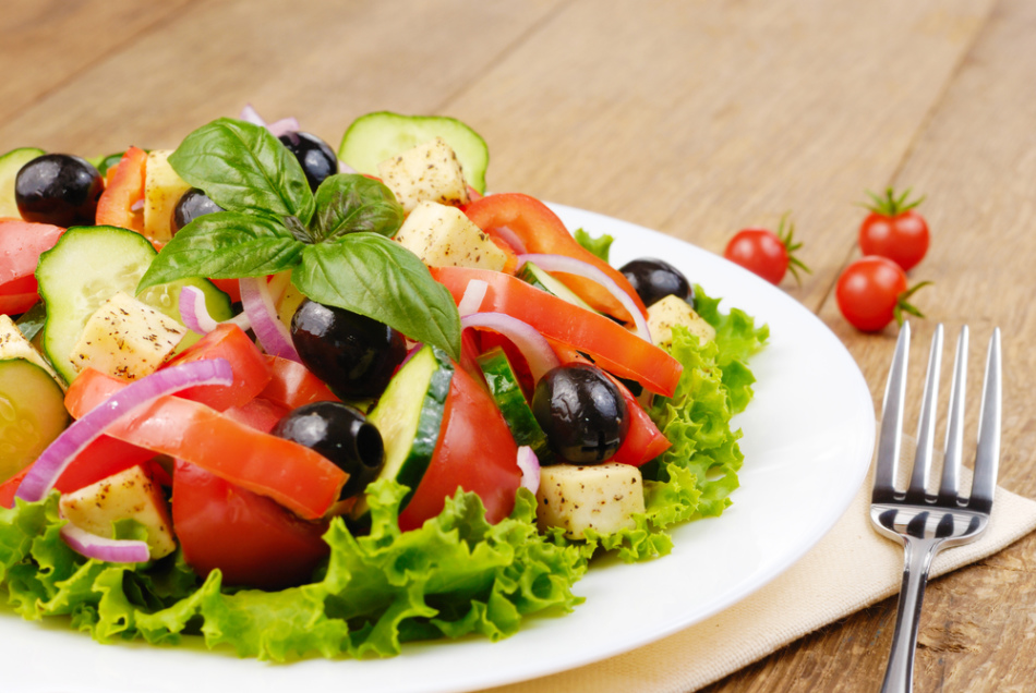 La composition traditionnelle de la salade