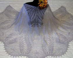 How to knit an openwork shawl with knitting needles - Haruni, Eolova, Erich Engelna: ideas, schemes, description, photo, video