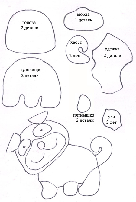 Шаблон-4 для закладки из фетра