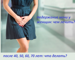 Urinary urinary incontinence after 50 years: reasons how to treat at home drugs from a pharmacy, folk remedies, doctors' recommendations, reviews