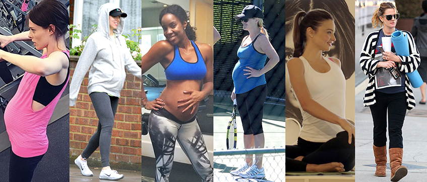 Знаменитости, занимающиеся фитнесом во время беременности