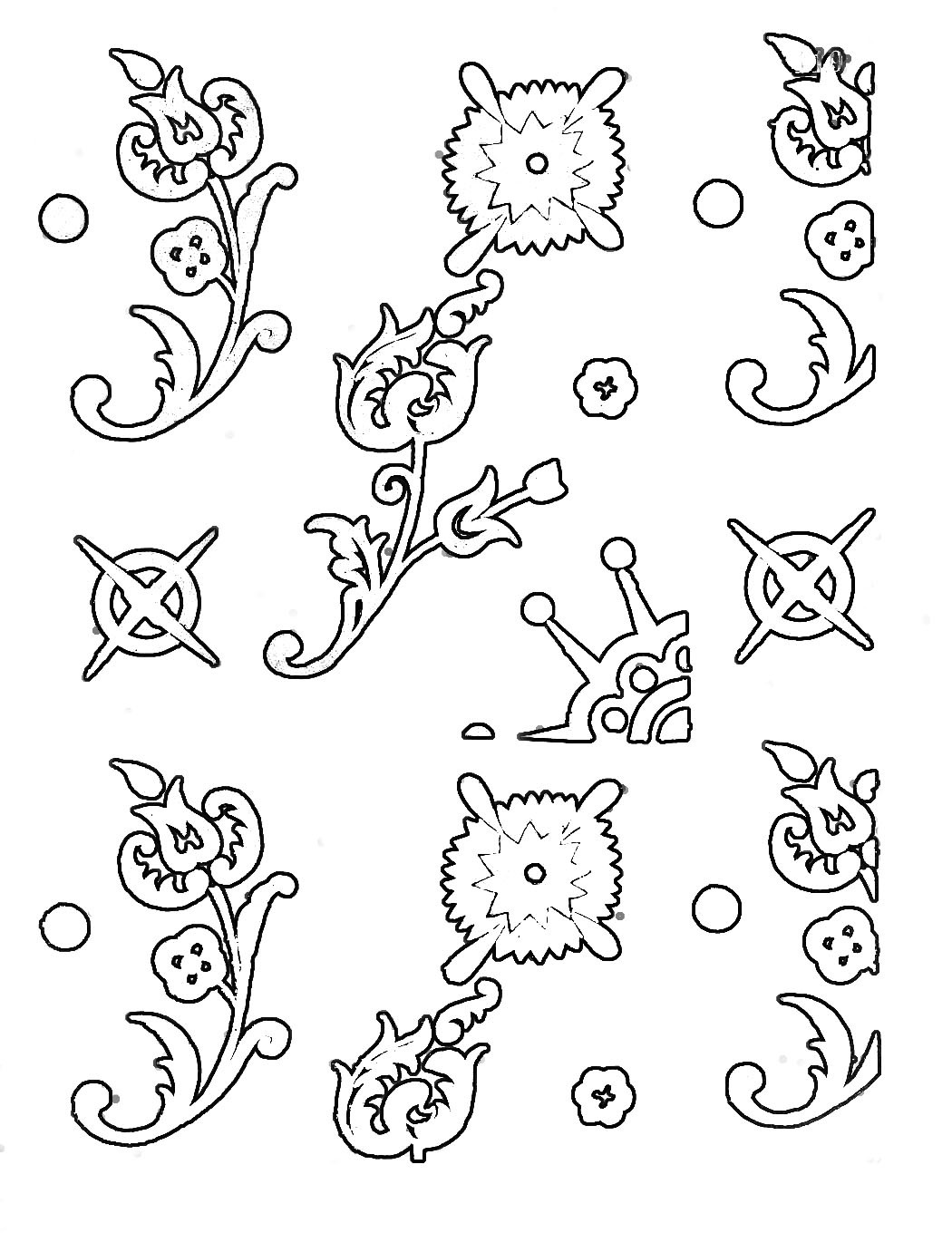 Stencils for ornament for children - template