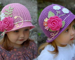 Crochet Panama for a girl - how to set size? Crochet panamas for girls with diagrams. Crochet Panamama for a girl 2-3 years old