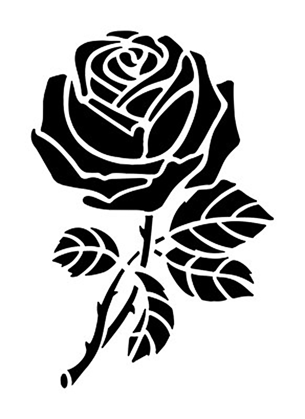 Flower stencils - rose template