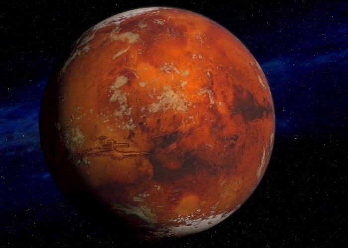 Красный цвет планеты из-за большого количества окисида железа
