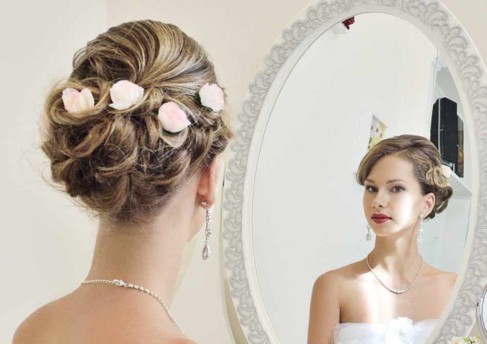 En un rayo de boda así, puedes tejer flores