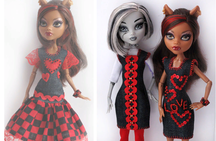 Egyéb ruhák modelljei a Monster High számára