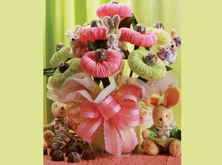 Sweet bouquet of soft toys