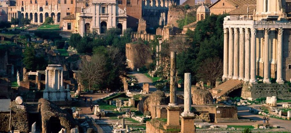 A római fórum romjai