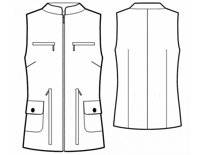 How to sew a simple female vest for full - pattern