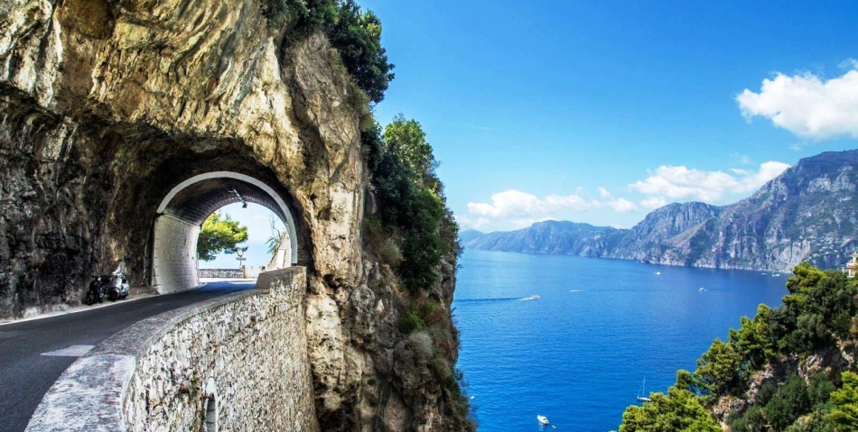 Lansekap di sekitar Sorrento, Neapolitan Riviera, Italia