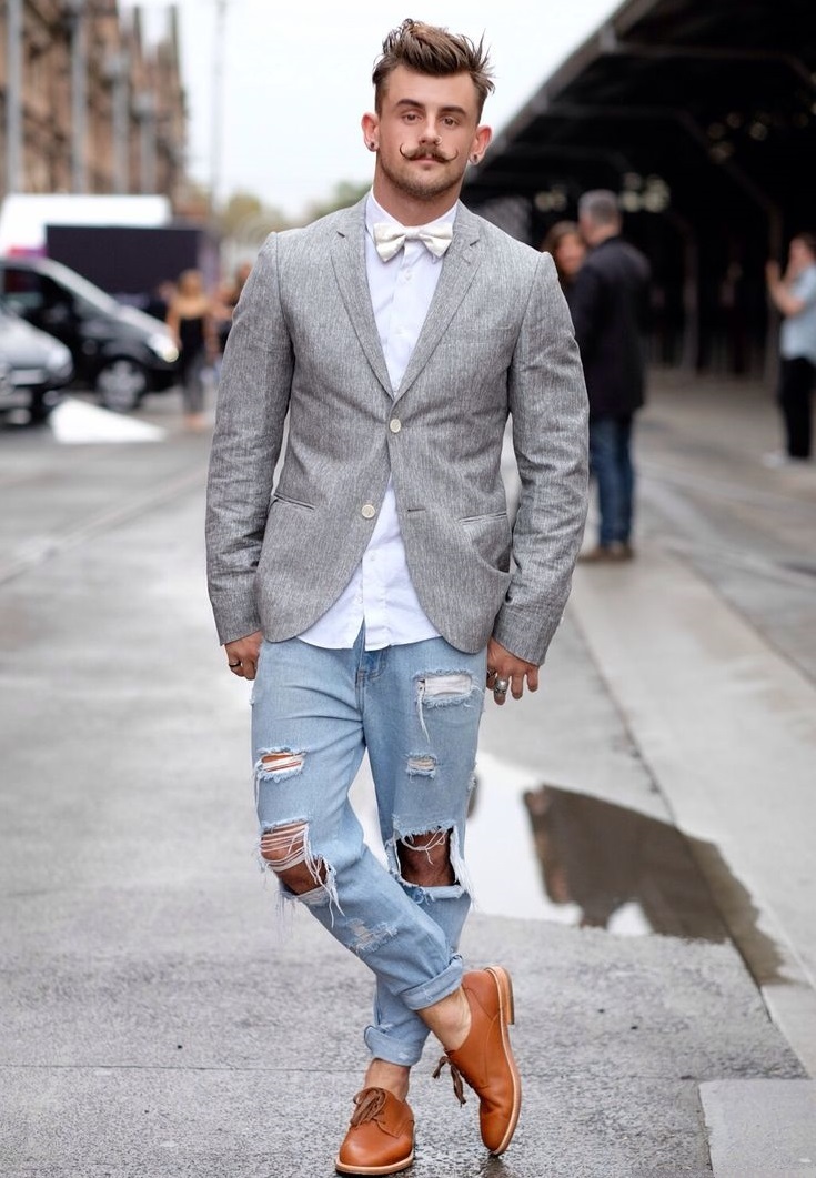 Образ мужской одежды с джинсами