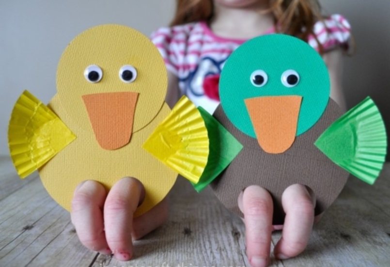 Birds for finger theater from paper