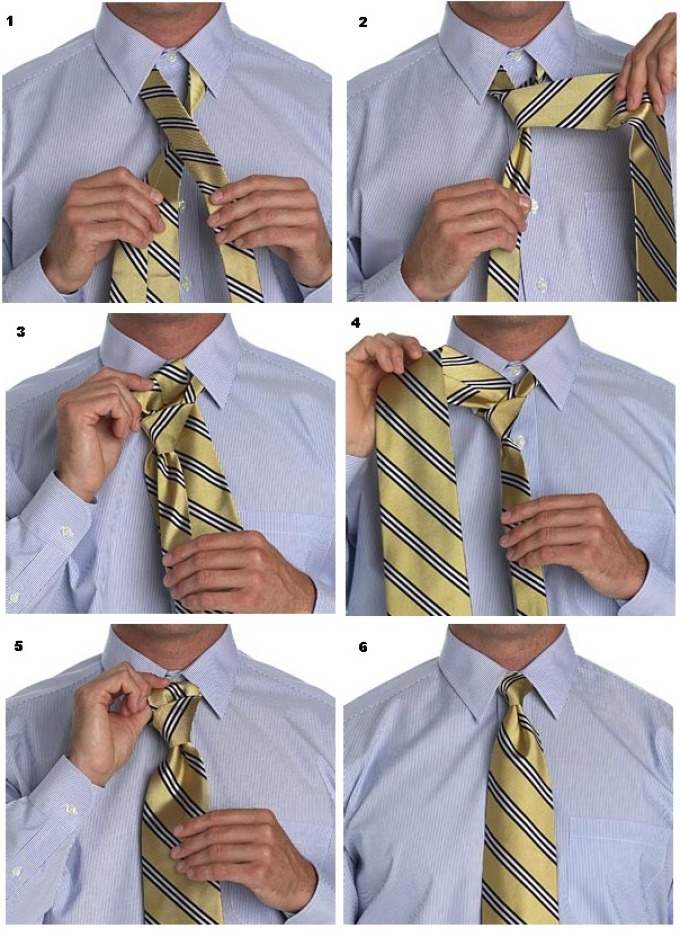 Завязываем галстук пошаговое
