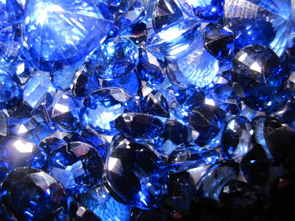 Blue precious stones