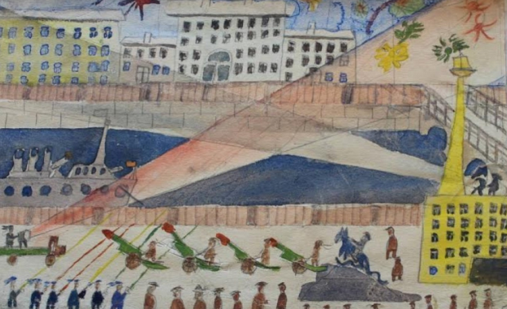 A Leningrad 1941-1944 blokád gyermekeinek rajzai