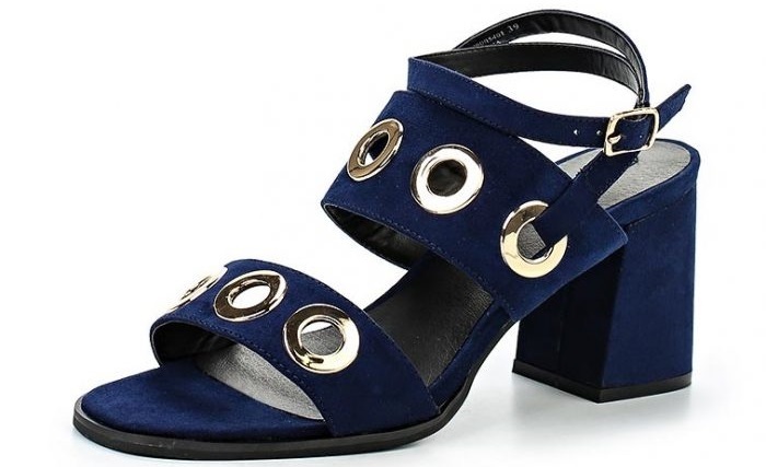 Polar Eyelet Mid Block Heeled Sandal Boar