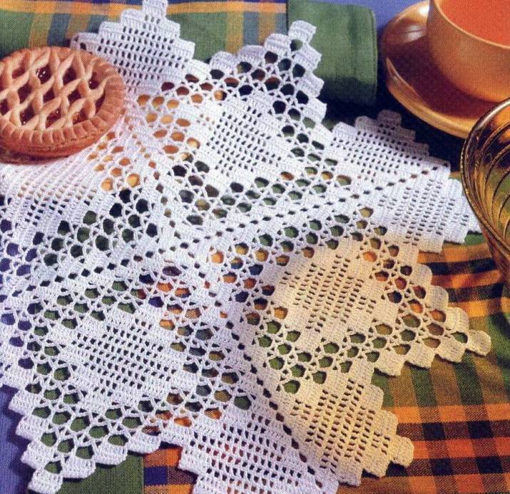 Crochet beautiful filler tablecloth