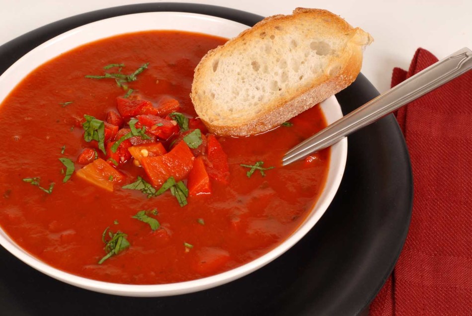 Gaspacho chaud - soupe très savoureuse et copieuse
