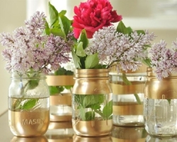 How to make a vase from a glass jar with your own hands: methods, ideas. DIY cans vases: photo