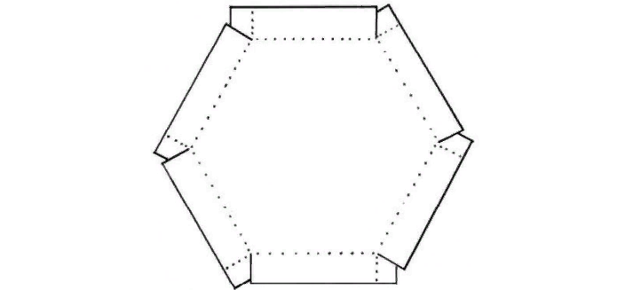 Подарочная коробка-шестигранник из картона своими руками с крышкой