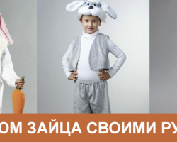 Costume de lapin bricolage pour un garçon: instructions, motifs