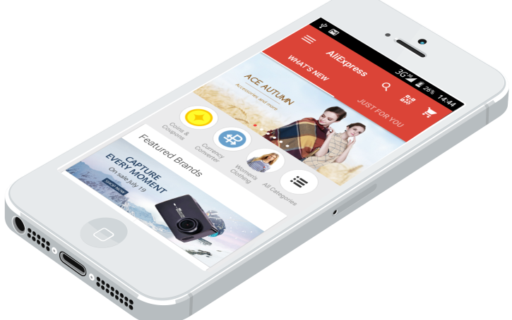 Aliexpress mobile application allows you to get cashback