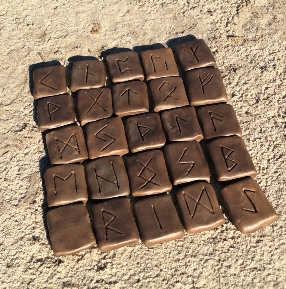 Runes made of clay