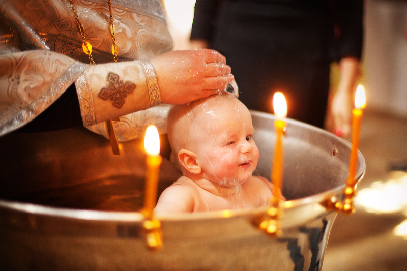 At baptism