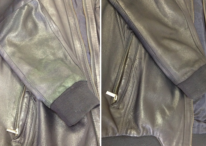 Восстановление тона куртки железным купоросом