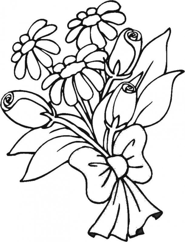 Bouquet Stencil από λουλούδια - πρότυπα