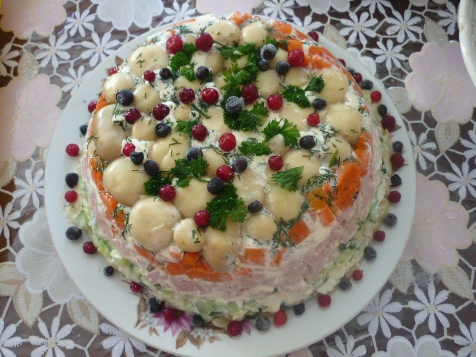 Gomba rét friss uborkával - Tavaszi saláta