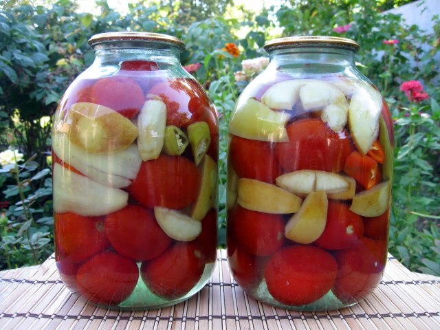 Deutsche Tomaten mit Äpfeln: 2 Bestes Schritt-für-Schritt-Rezept mit detaillierten Zutaten