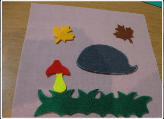 Developing book for the smallest with their own hands from felt: Step 96