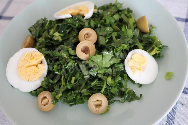 Insalata di acetosi e spinaci.