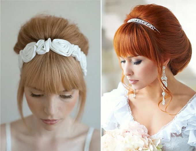 Tender hairstyles with a flat thick bang