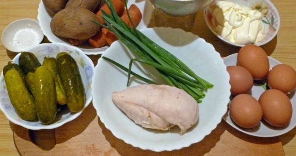 Ingrédients pour la salade