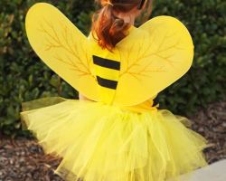 Kako narediti čebelo obleko s svojimi rokami za dekle, fanta, odraslega?