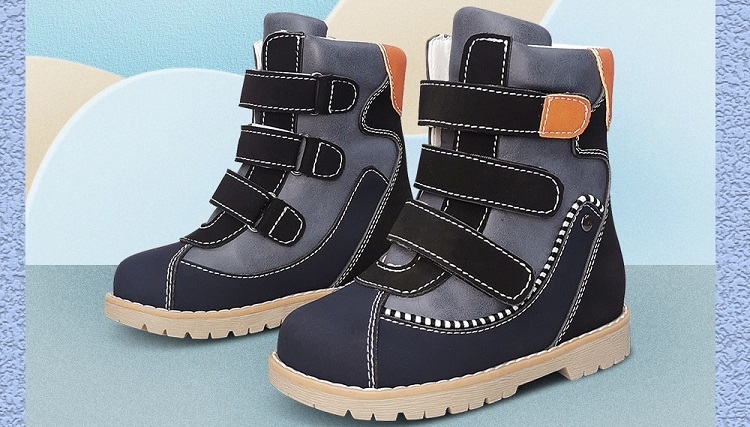 Bottes en cuir orthopédique pour les enfants