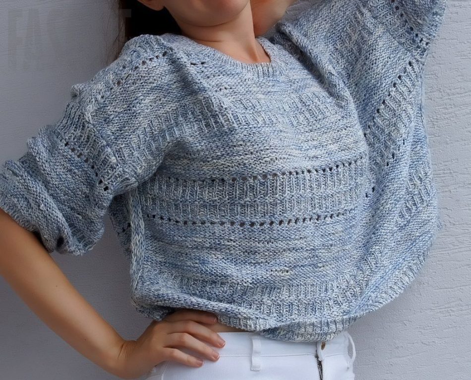 Free sweater made of cotton yarn