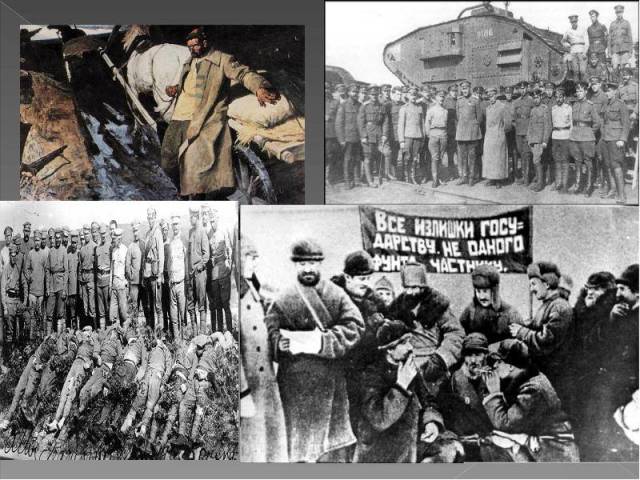 Polgárháború: okok, a katonai-politikai események fő szakaszai, a katonai kommunizmus