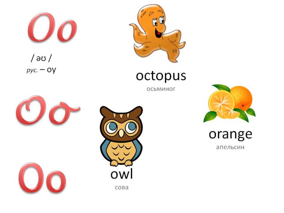 Английский алфавит с озвучкой для детей: буква oo