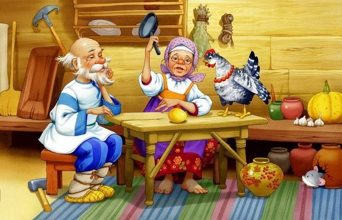 Fairy tale joke Kurochka Ryaba for adults