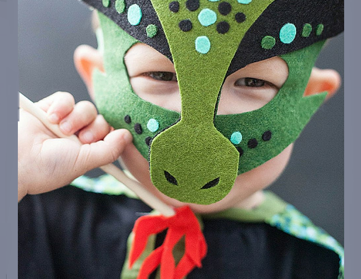 Карнавальная маска дракона своими руками из фетра