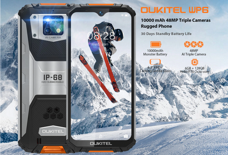 Smartphone with a powerful OUKITEL battery
