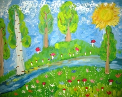 Comment dessiner un dessin pour les enfants - comment ai-je passé l'été? Comment dessiner la nature, le paysage de l'été, une fille d'été par étapes avec un crayon et des peintures pour les débutants et les enfants?
