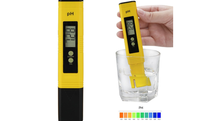 Elektronik pH meter untuk mengukur alkali atau keasaman air alkalin