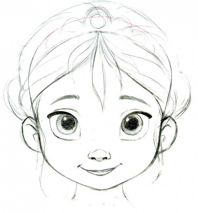 Рисунок карандашом: малышка анна.