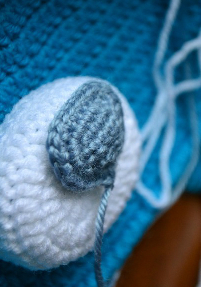 Hat Mishka Teddy Crochet: 5. korak