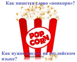 How the word popcorn is written correctly in Russian and English: spelling. How to write a word correctly: popcorn or pop feed or pop root?
